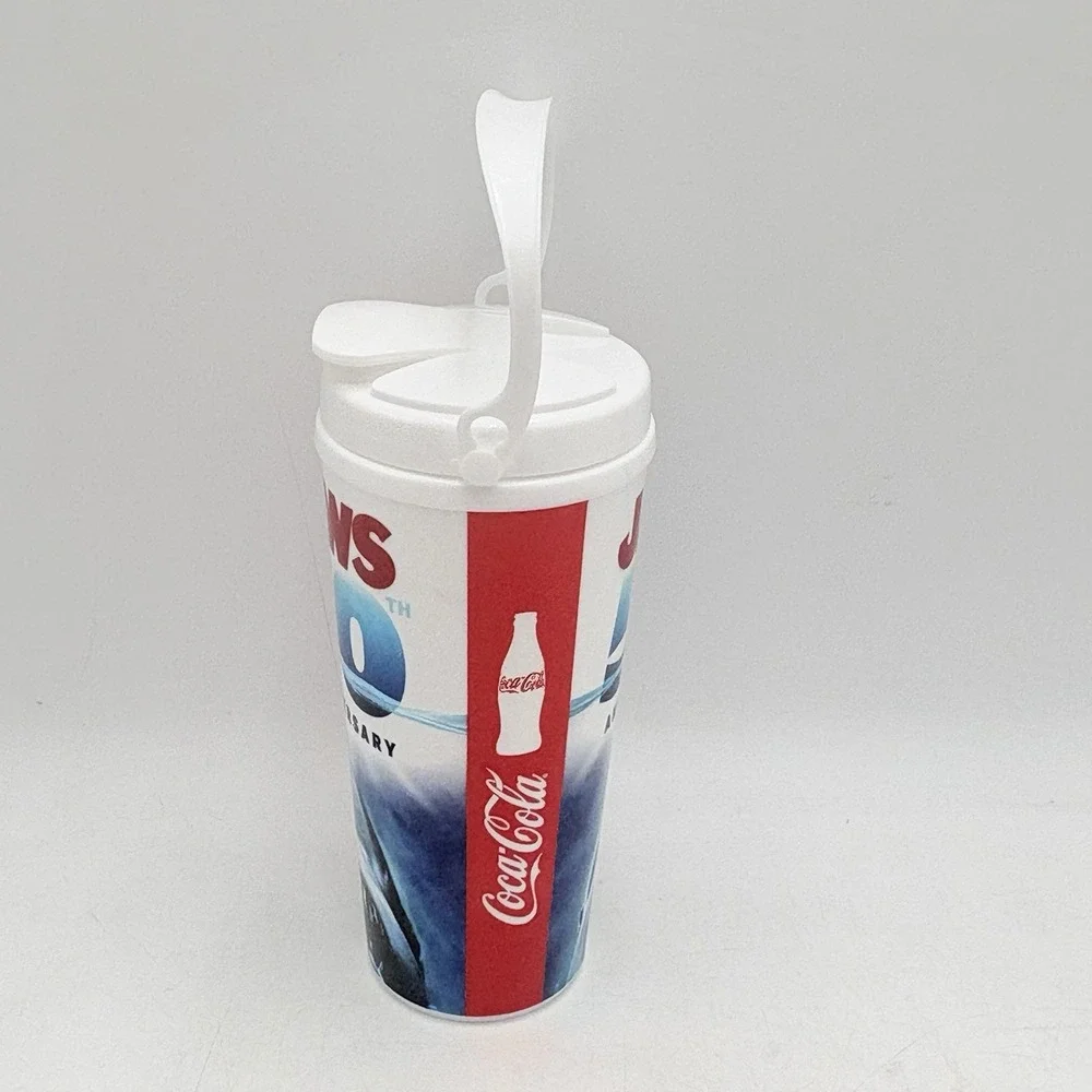 Whirley Jaws 50th Anniversary Coca-Cola Tumbler Cup USA Carry Handle 32 oz